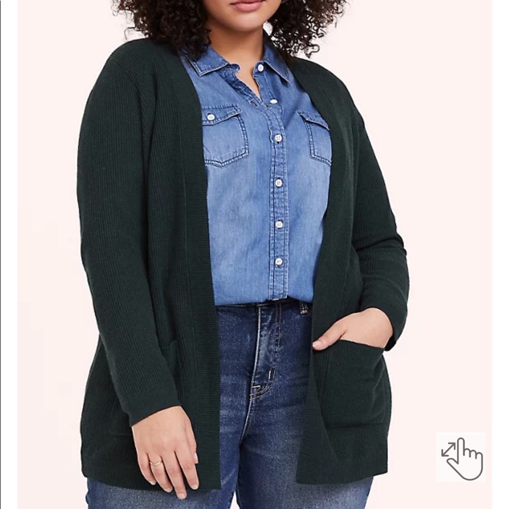 Green Torrid CARDIGAN OPEN FRONT SWEATER